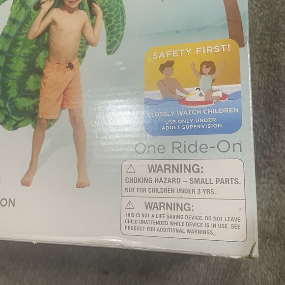 Intex Lil Sea Turtle Pool Float 59x50 Heavy Duty Ride On Adventure Age 3+ New - Picture 4 of 8